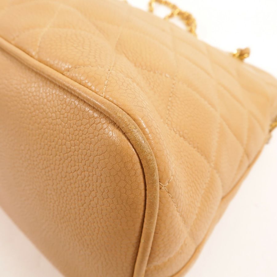 CHANEL 牛皮皮革Vintage Chain Shoudler肩背袋-14