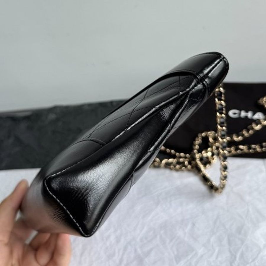 芯片款 香奈兒/Chanel 31Bag Nano黑色全皮鏈條包-3