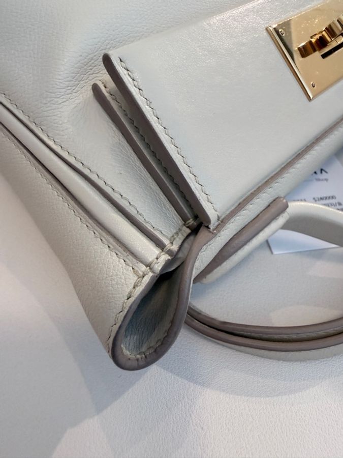 Hermes✨mini 2424 mini 冰川白 B刻-14