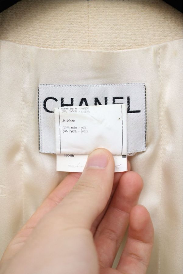 Chanel 95年芭比系列秀款黑白四口袋外套FR40-8
