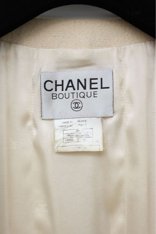 Chanel 95年芭比系列秀款黑白四口袋外套FR40-16