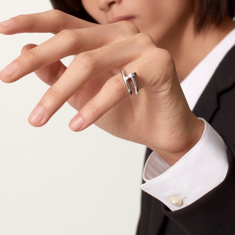 Cartier✨白K金JUSTE UN CLOU釘子戒指CRB4099258-5