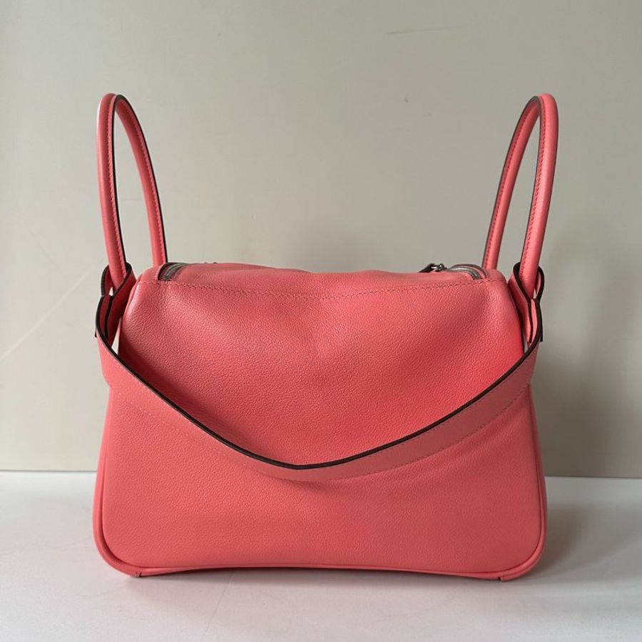 HERMES Lindy 26 粉色 銀釦 D刻 肩背包 現貨-2