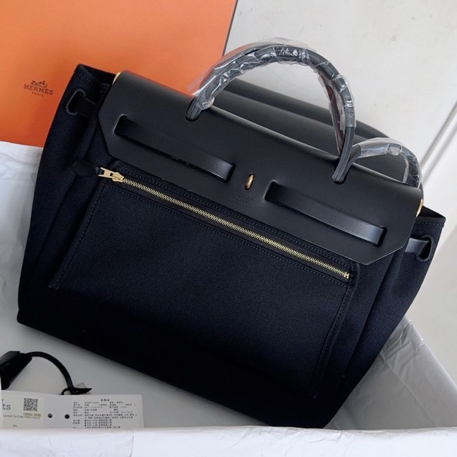 【全新品】愛馬仕 Hermes 黑金Herbag31 Y刻 金扣 內縫 全膜-2