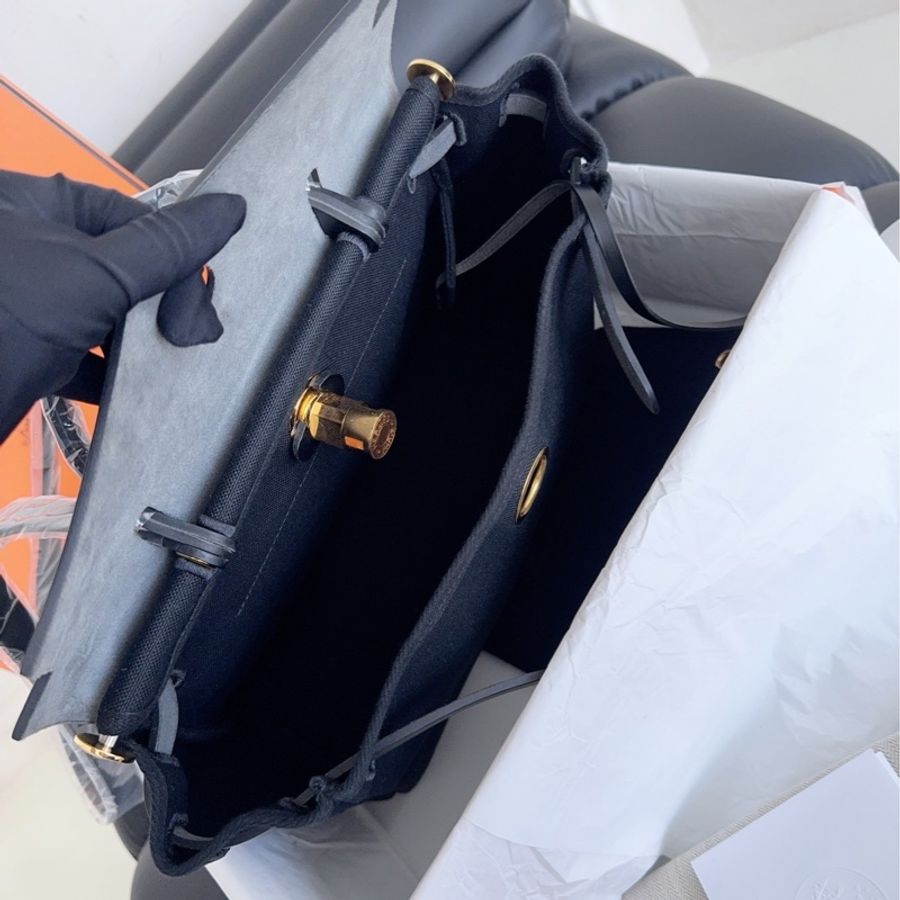 【全新品】愛馬仕 Hermes 黑金Herbag31 Y刻 金扣 內縫 全膜-7