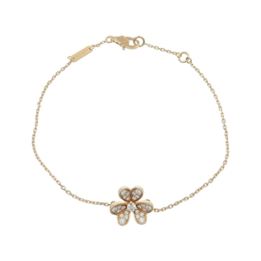 Van Cleef & Arpels 18K玫瑰金Frivole Diamond鑽石手鏈-3