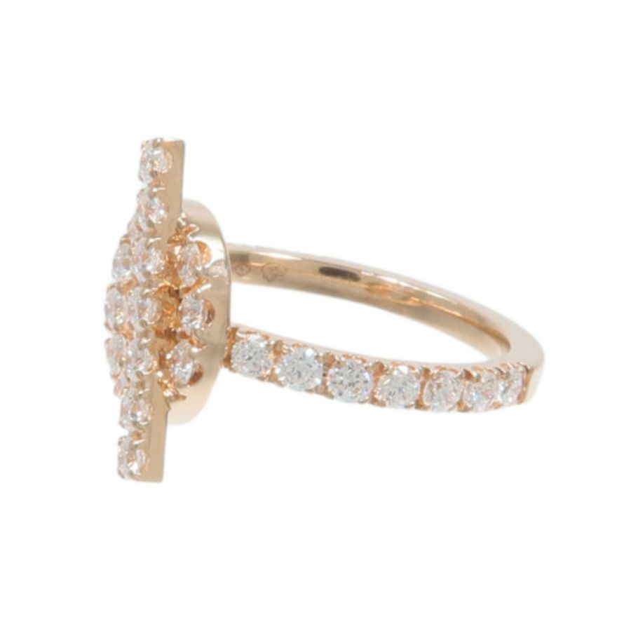 HERMES 18K玫瑰金Finesse Ring鑽石戒指-2