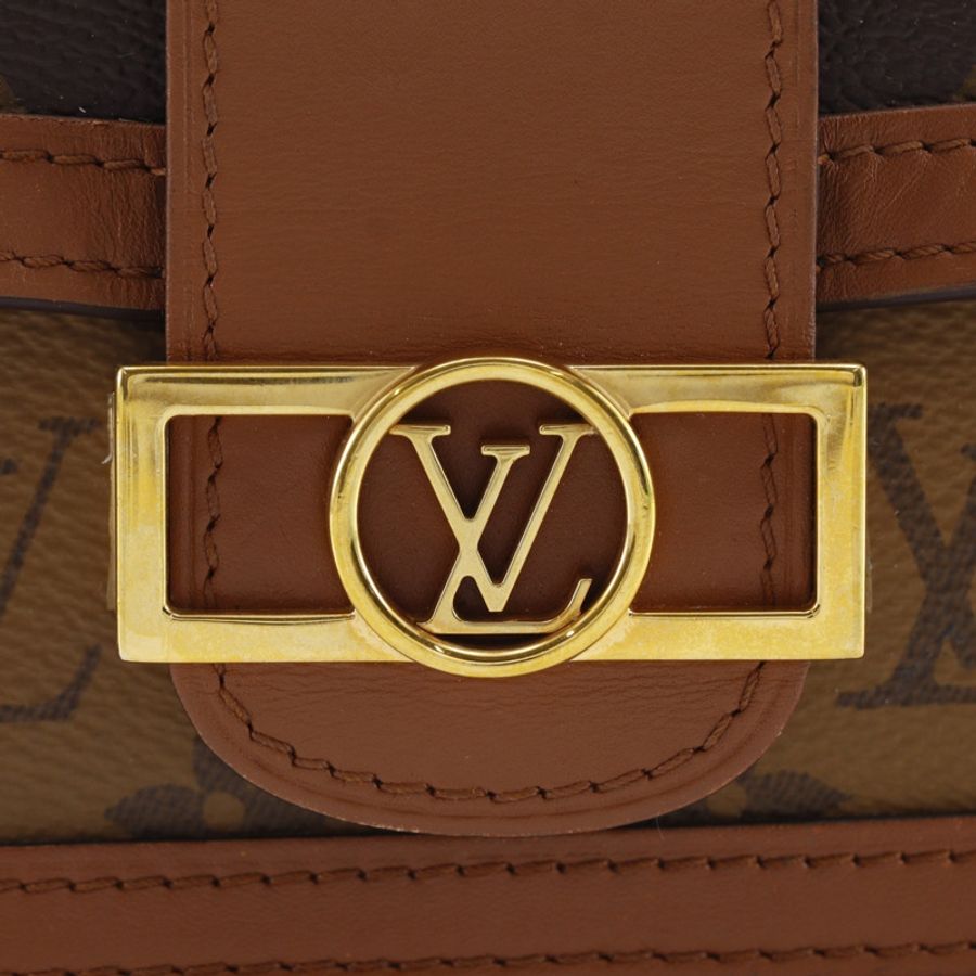 Louis Vuitton Daufine 腰包,Monogram Reverse,2-Way Clutch,M44586,帆布,2018 款,棕色,GI4198,2 Way,磁扣,女士。-14