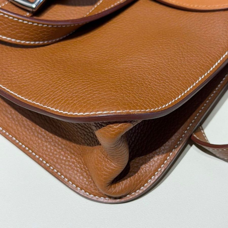 Hermes Halzan 31 金棕銀扣-6