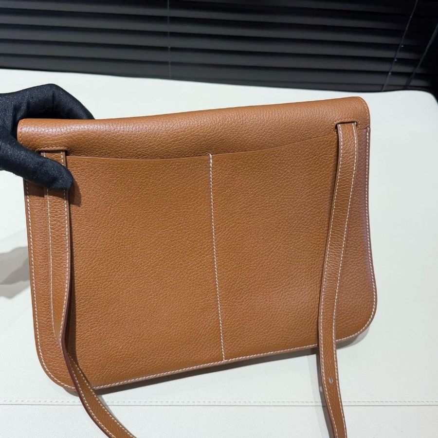 Hermes Halzan 31 金棕銀扣-7