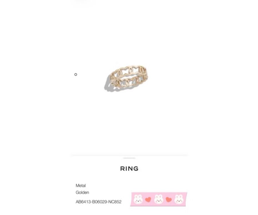 CHANEL 香奈兒《全新》26A 雙C Logo 簍空戒指|52號 淡金色|專櫃正品|完整包裝-24