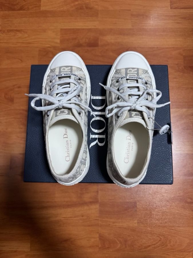Dior新款厚底鞋迪奧Walk'n Oblique刺繡CD灰色 37.5碼-3