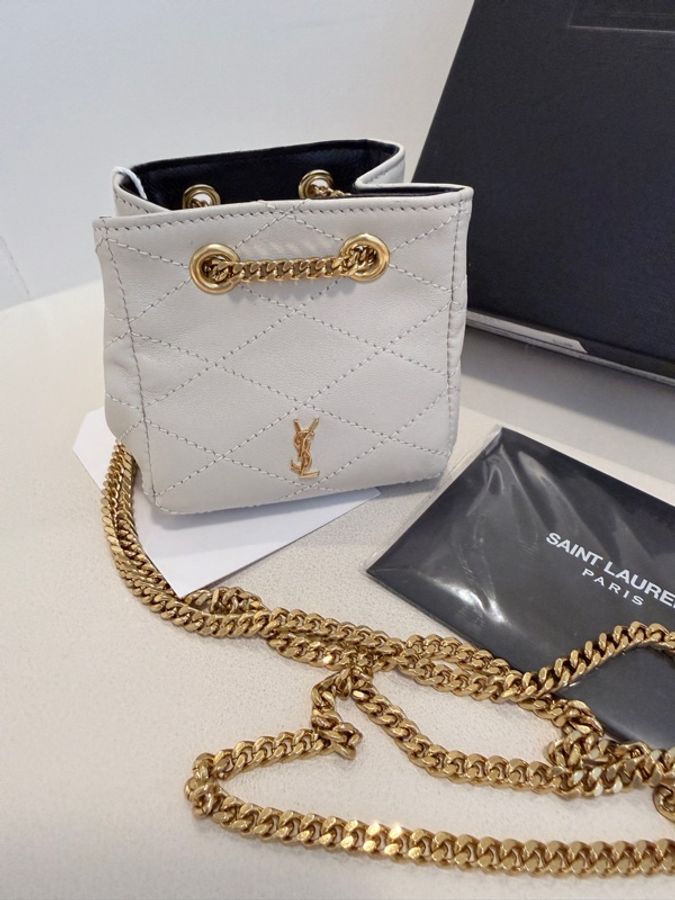 Saint Lauren✨YSL 657563 Notia mini 菱格紋鏈條小包燒賣包 耳機包耳機的家-2