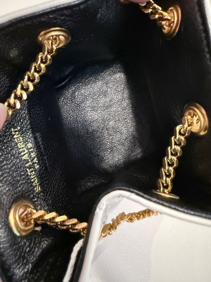 Saint Lauren✨YSL 657563 Notia mini 菱格紋鏈條小包燒賣包 耳機包耳機的家-21
