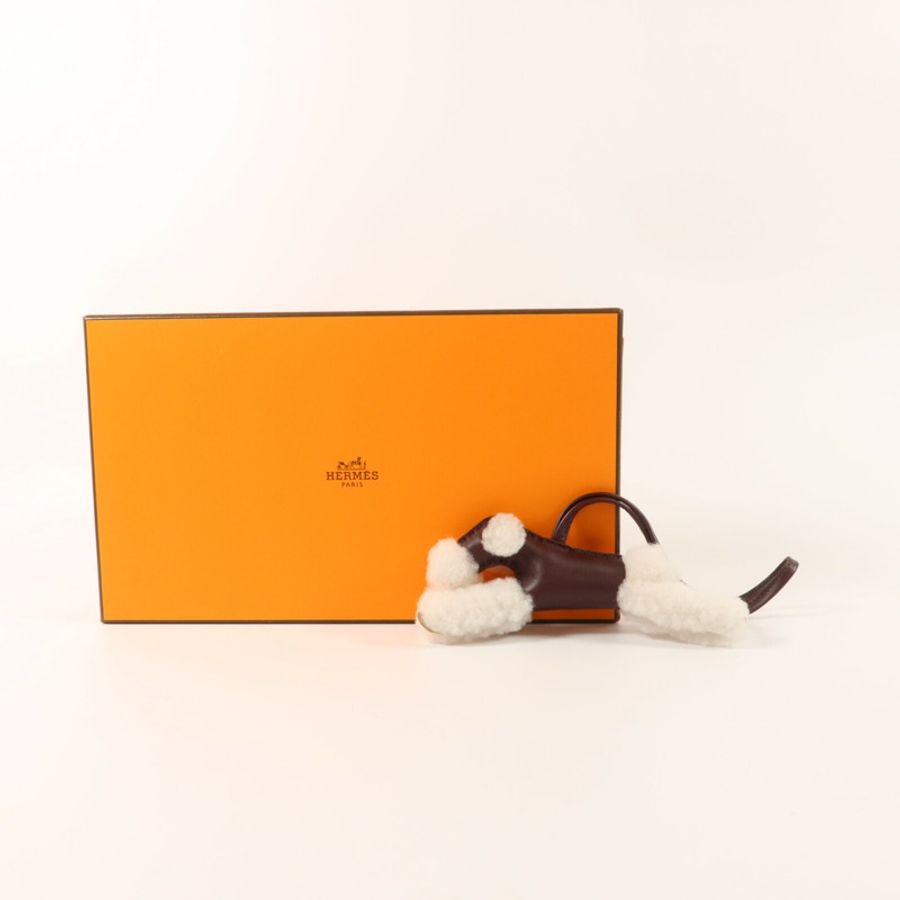 HERMES 羊毛/Milo皮革Budy Charm掛飾Terre-7