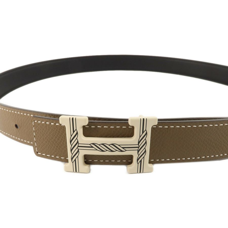 HERMES Epsom皮革Belt 85cm皮帶Etoupe-2