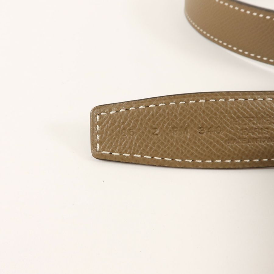 HERMES Epsom皮革Belt 85cm皮帶Etoupe-5