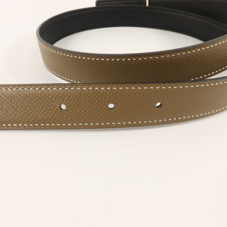 HERMES Epsom皮革Belt 85cm皮帶Etoupe-6