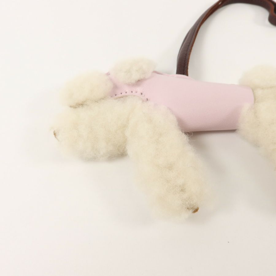 HERMES 羊毛/Milo皮革Budy Charm掛飾Mauve Pale-8
