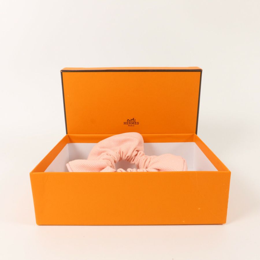 HERMES 棉布Hair Scrunchy髮圈-8