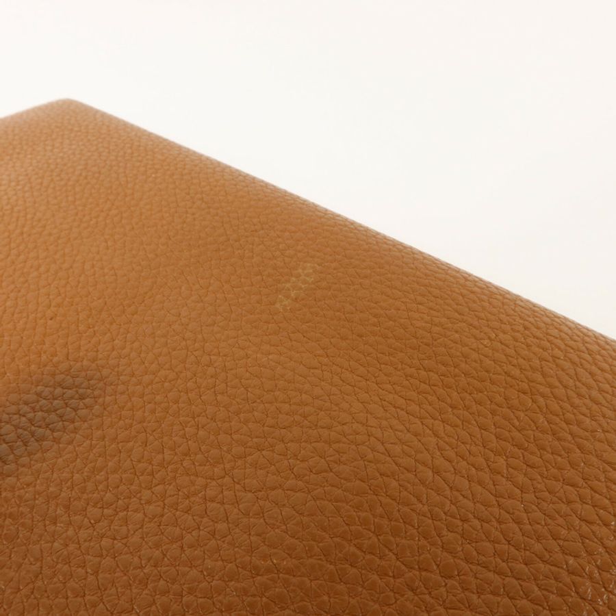 HERMES Togo皮革Dogon Compact長錢包Gold-18