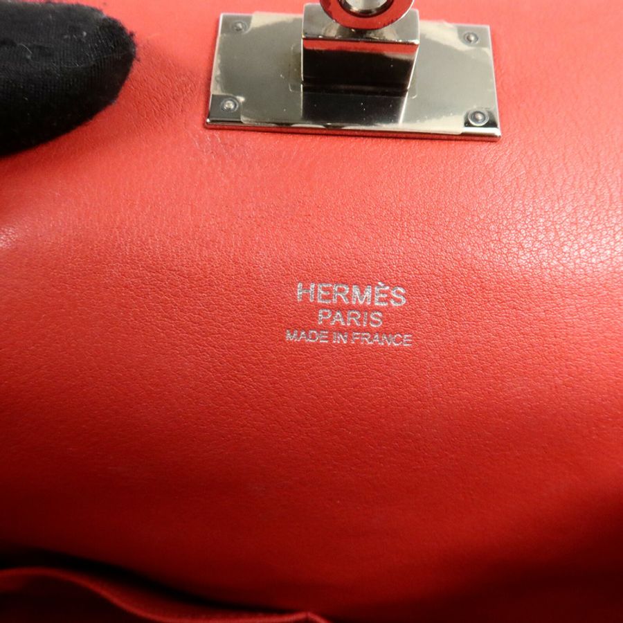 HERMES Swift皮革Tool Box 20手挽肩背兩用袋Vermillion-5
