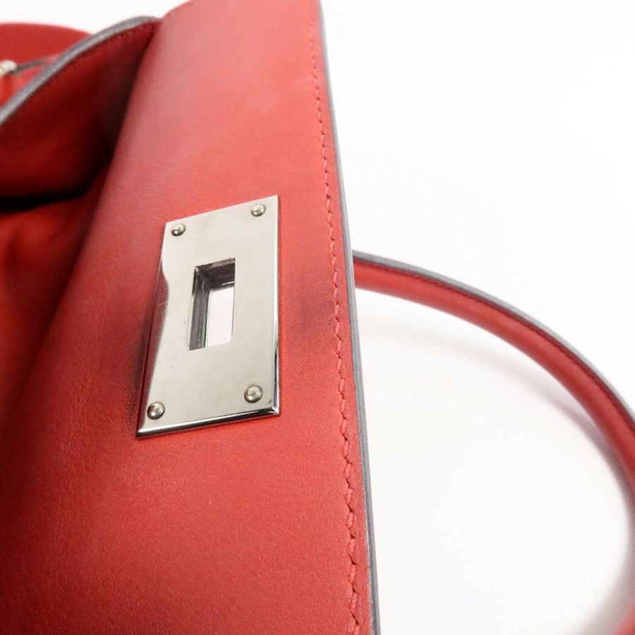 HERMES Swift皮革Tool Box 20手挽肩背兩用袋Vermillion-6