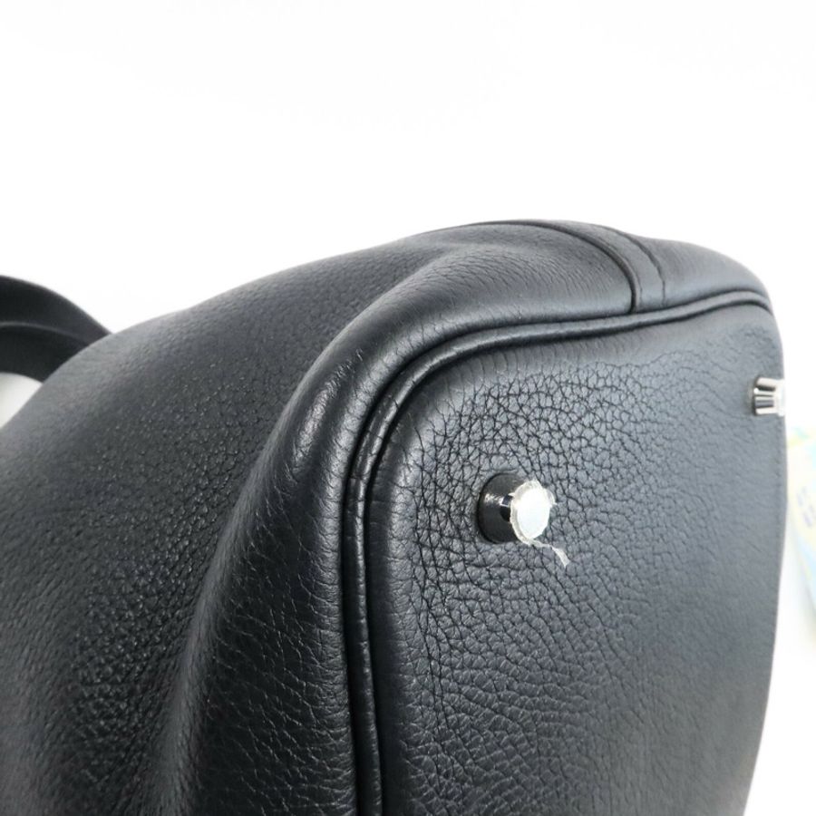 HERMES Clemence皮革 Picotin MM手挽袋Noir-12