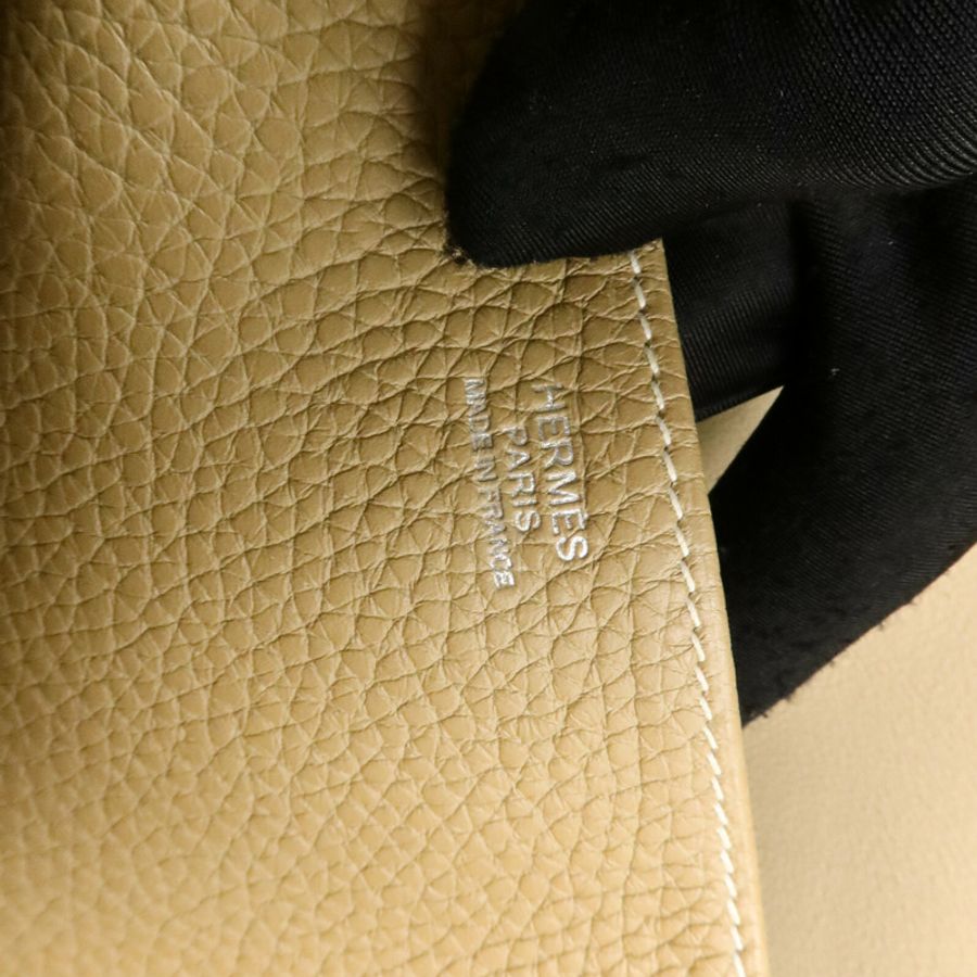 HERMES Clemence皮革Halzan 31手挽肩背兩用袋Trench-5
