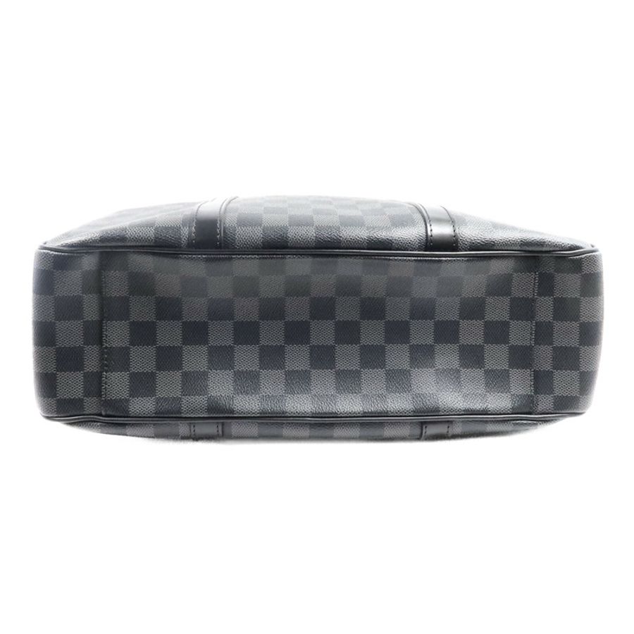 LOUIS VUITTON Damier Graphite Tadao MM銀扣手挽肩背兩用袋-3