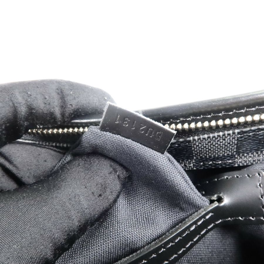 LOUIS VUITTON Damier Graphite Tadao MM銀扣手挽肩背兩用袋-13