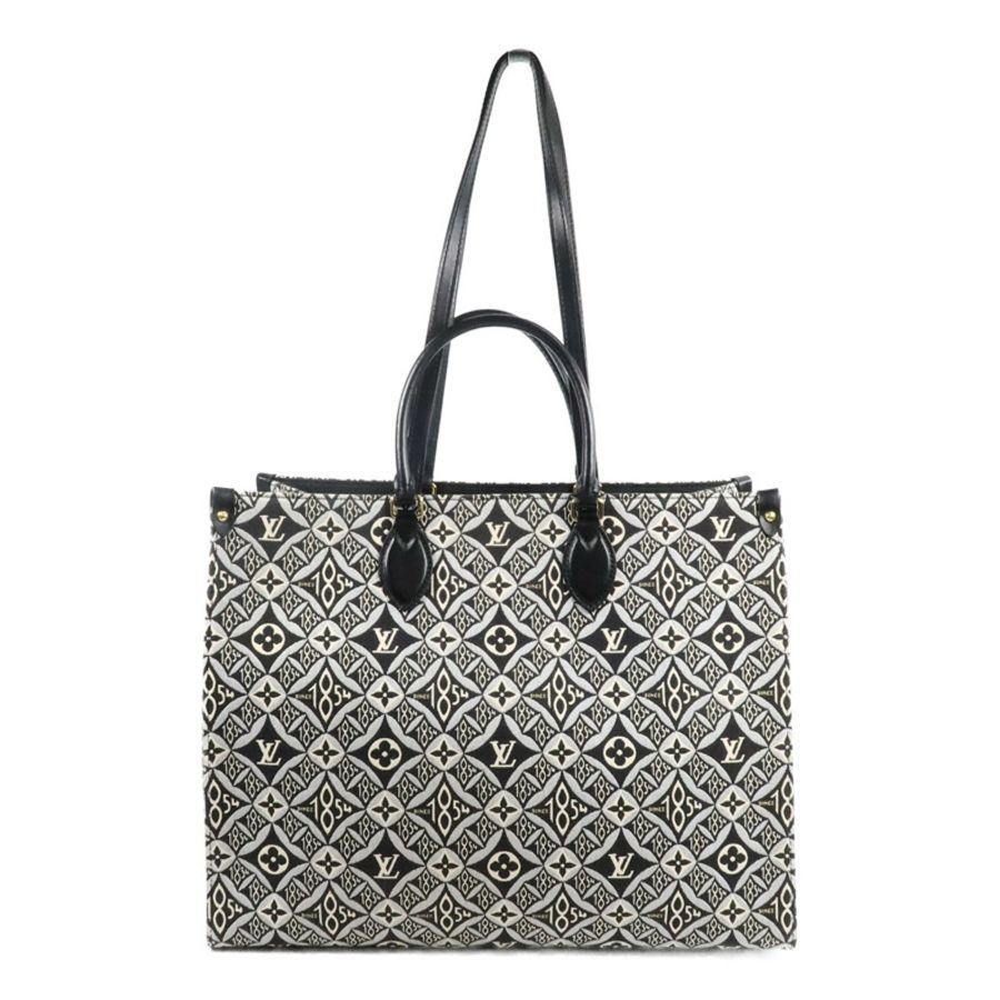 LOUIS VUITTON Monogram Jacquard Since 1854 OnTheGo GMLOUIS VUITTON LV 2 Way Bag Monogram Jacquard Since 1854 OnTheGo GM M57207 Canvas金扣手挽肩背兩用袋-1