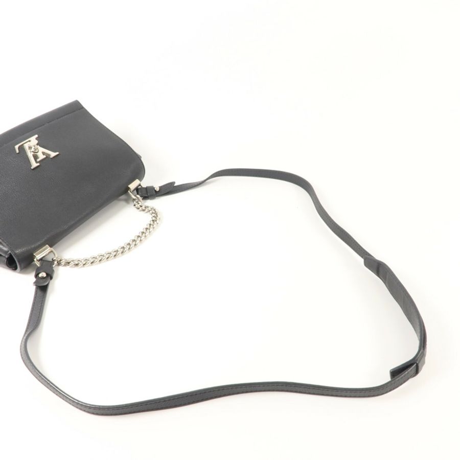 LOUIS VUITTON 牛皮皮革Lockme II BB銀扣手挽肩背兩用袋-7
