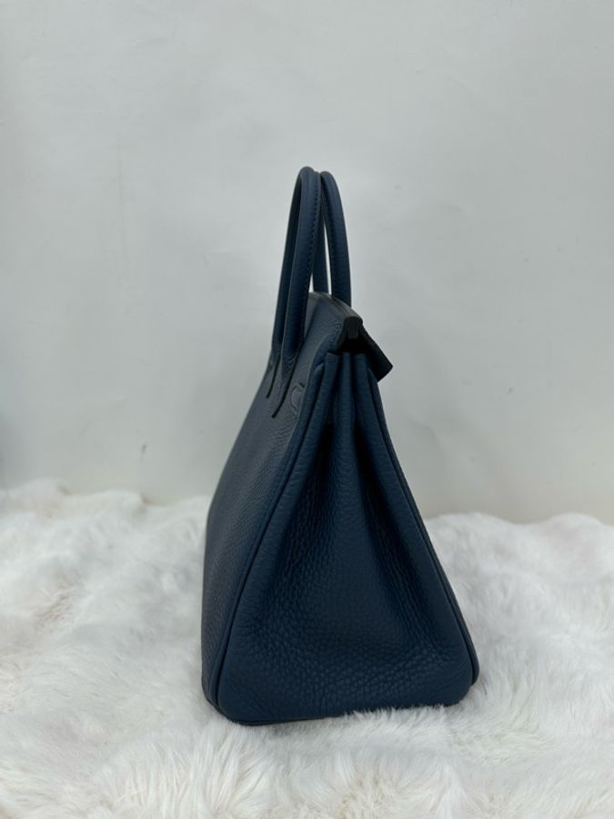 Hermes 愛馬仕 Birkin25 7P 普魯士藍金扣 W刻 全新有購證-3