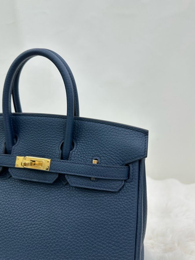 Hermes 愛馬仕 Birkin25 7P 普魯士藍金扣 W刻 全新有購證-6
