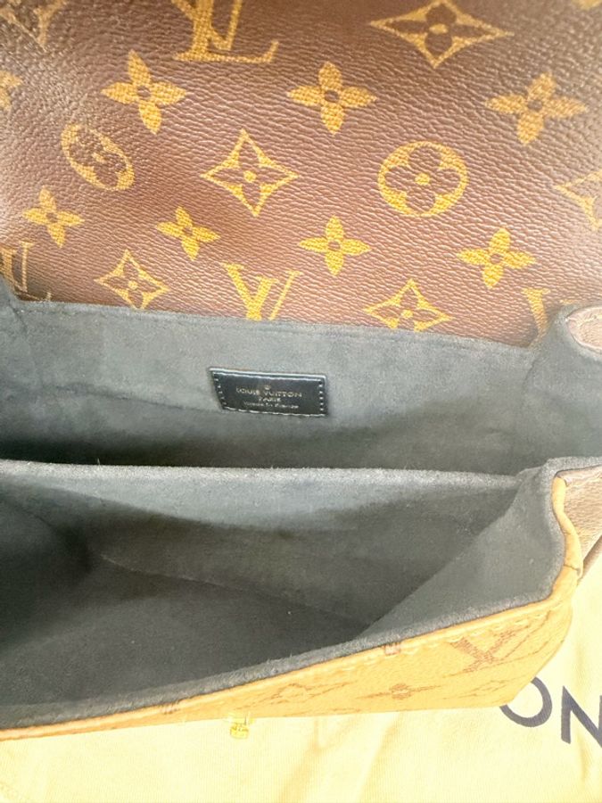 LV雙色原花金釦pochette métis 肩背、後背包-23