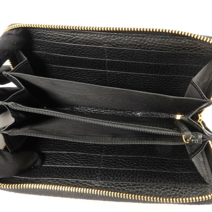 GUCCI 牛皮皮革Long Round Wallet長錢包-4