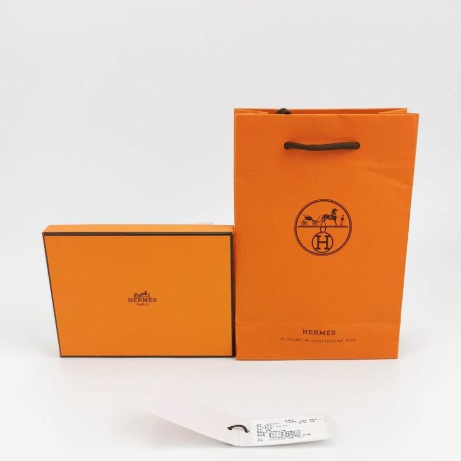 Hermes Tarmac按扣護照夾Epsom牛皮銀扣37金棕-7
