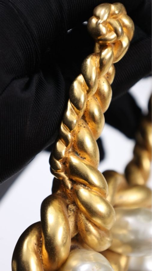 Chanel 90年秀款黑金珍珠腰带-11