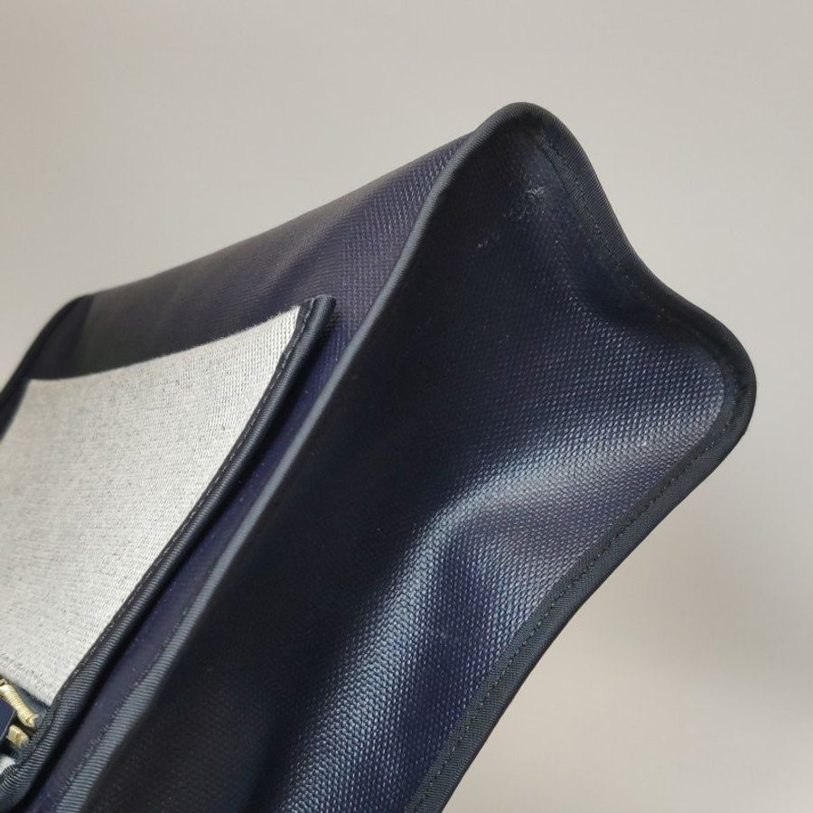 Hermes Herbag31單肩包塗帆布Hunter牛皮帆布金扣76靛藍色淺米色89黑色B刻-28