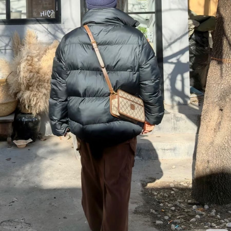 GUCCI古馳焦糖色老花帆布相機包Gucci復古單品🛵-2