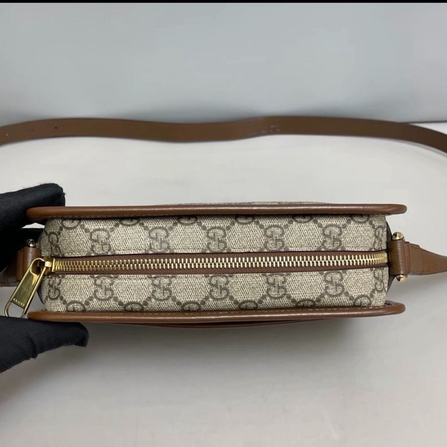 GUCCI古馳焦糖色老花帆布相機包Gucci復古單品🛵-12