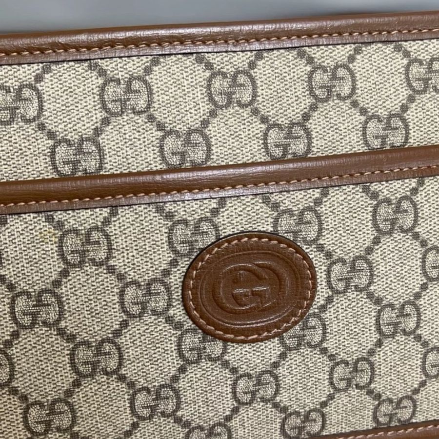GUCCI古馳焦糖色老花帆布相機包Gucci復古單品🛵-13