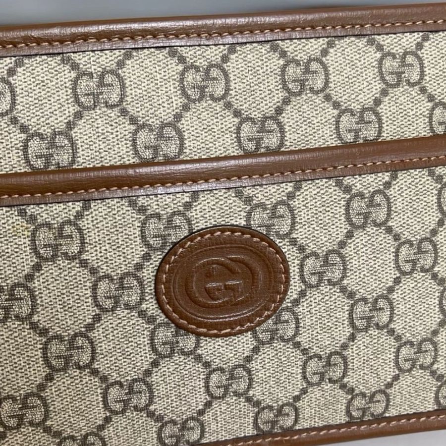 GUCCI古馳焦糖色老花帆布相機包Gucci復古單品🛵-14