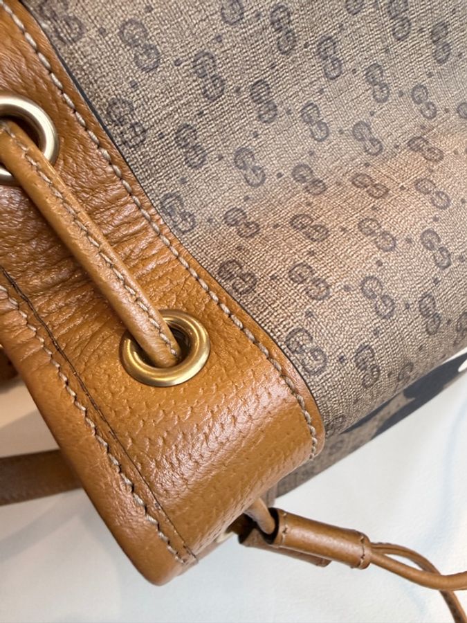 Gucci✨Disney迪士尼米奇老花水桶包斜背包-6