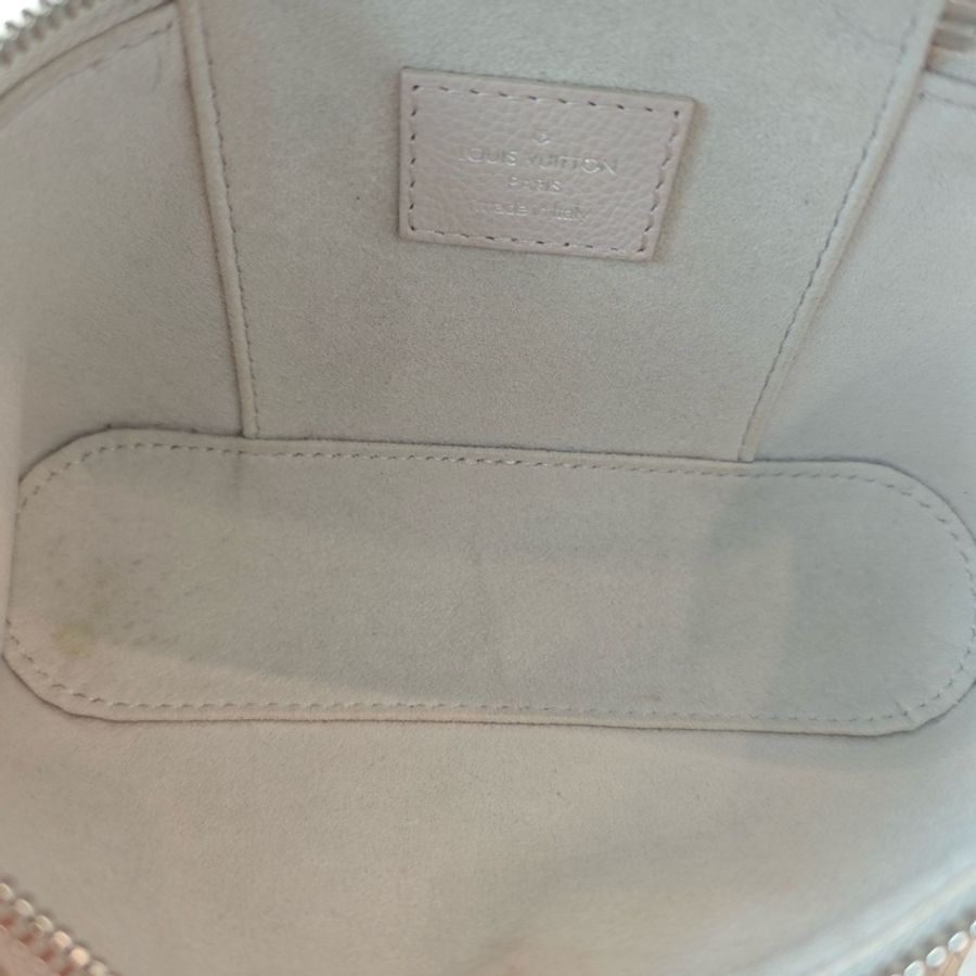 路易威登/Louis Vuitton Vanity 灰紫化妝包手提包斜挎包 小號 全皮 芯片款-6