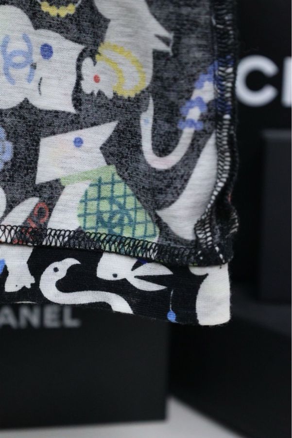 Chanel 07年涂鸦背心长裤套装 镂空设计-29