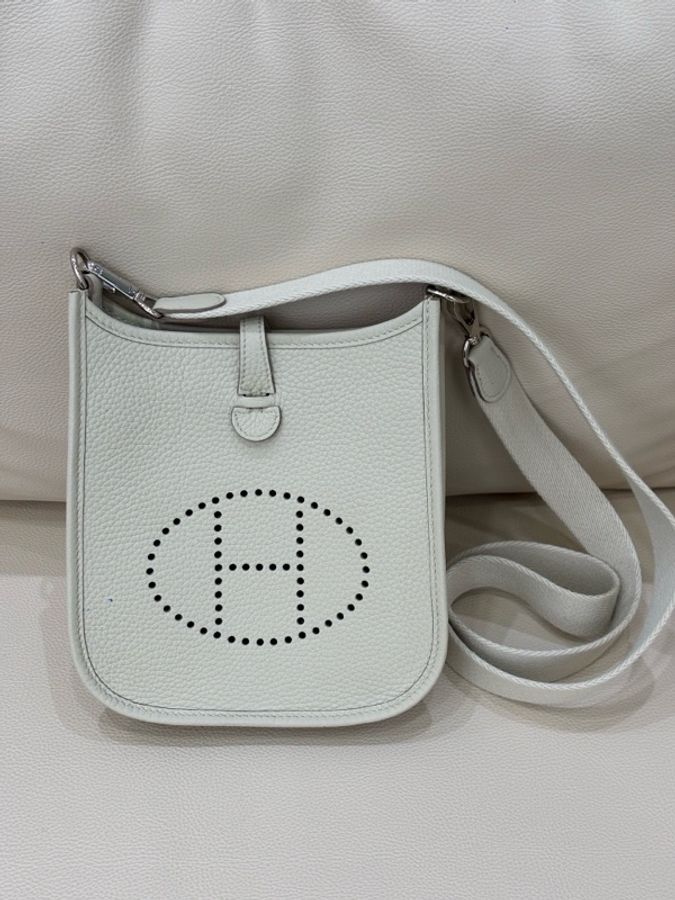 Hermes 愛馬仕 mini Evelyn 奶昔白 B刻-1