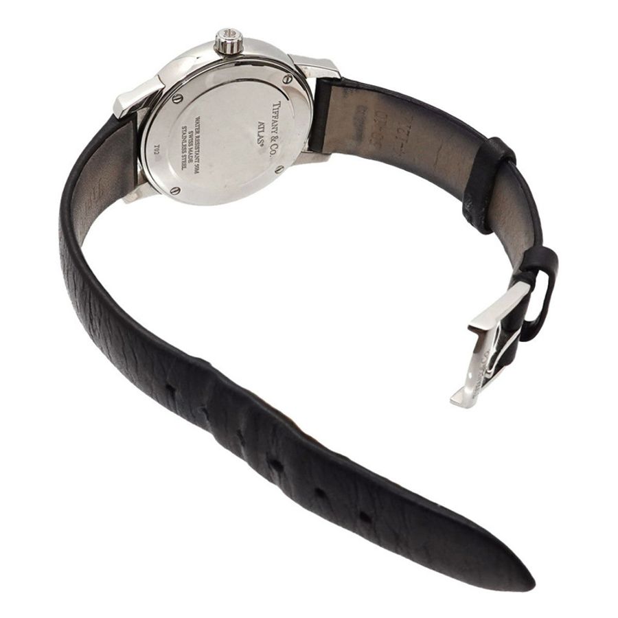 Tiffany & Co.) Atlas Dome Z1830 11 10A10A52A 女士腕錶,日期顯示,黑色石英錶-4