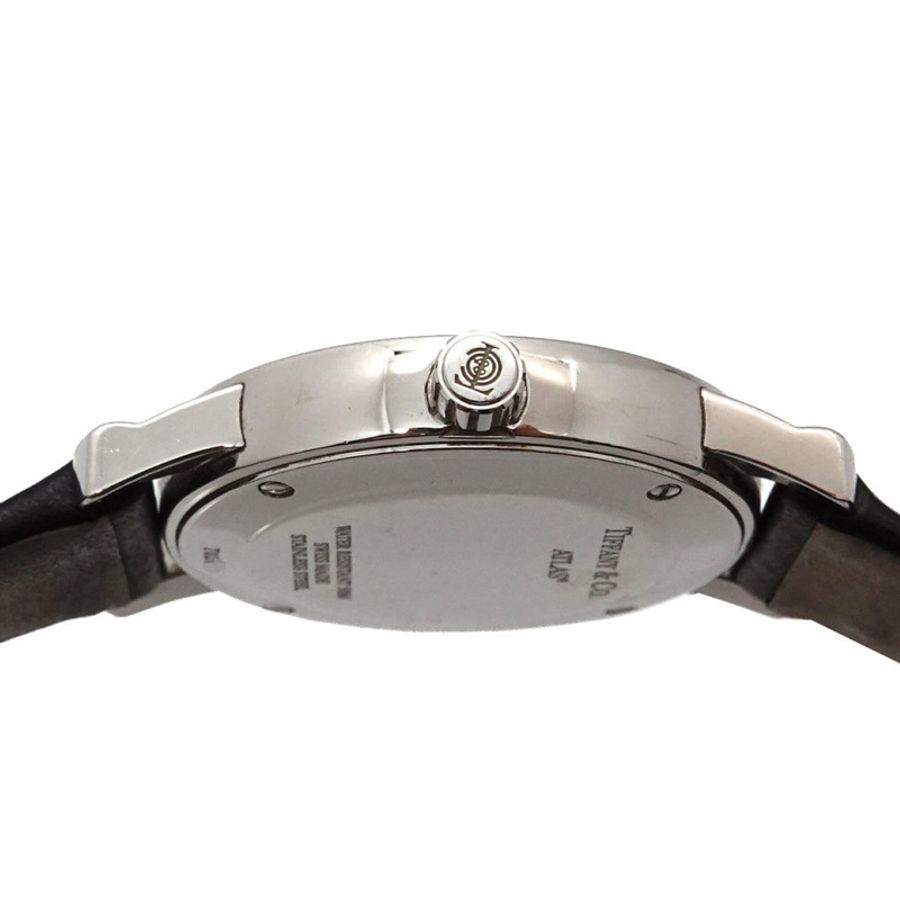 Tiffany & Co.) Atlas Dome Z1830 11 10A10A52A 女士腕錶,日期顯示,黑色石英錶-5